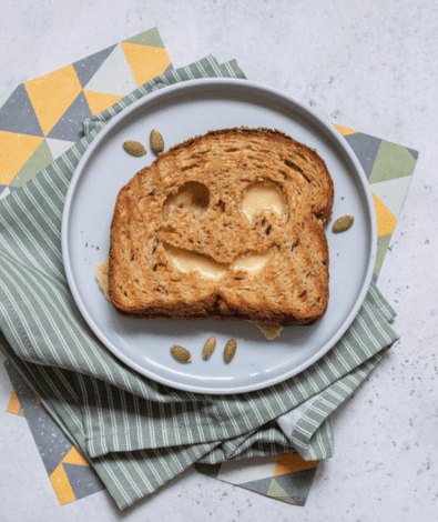 Jack O’ Lantern Grilled Cheese