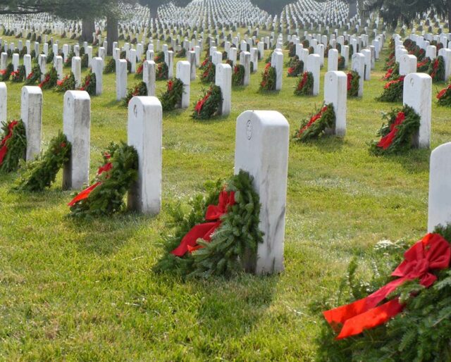 Arlington Cemetery Christmas Wreath Laying 2022 National Wreaths Across America Day - December 18, 2022 - National Today