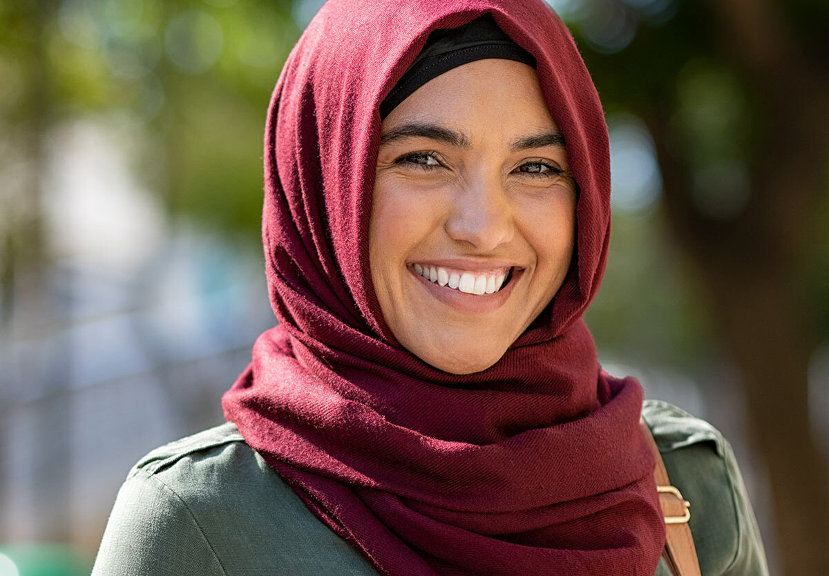 Lady Wearing Scarf 2024