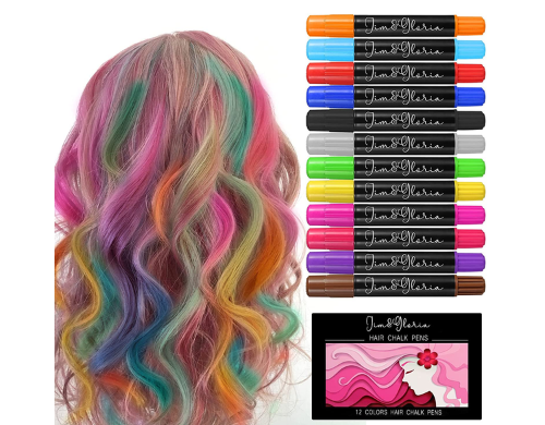 Jim & Gloria Dustless Hair Chalk For Girls