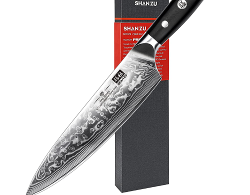 SHAN ZU Chef Knife 8 Inch Japanese Steel Damascus Kitchen Knife