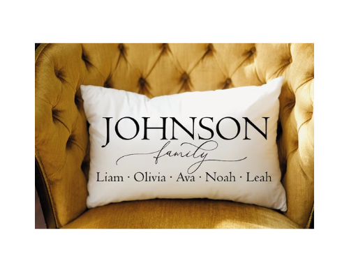 Personalized Family Name Pillow