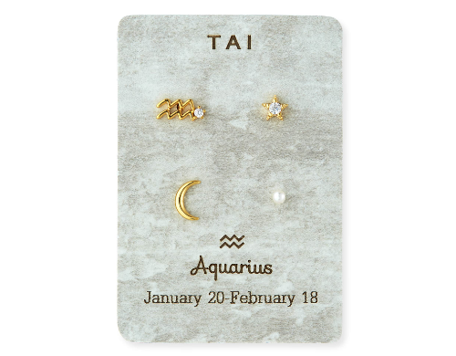 Zodiac Earring Set by Tai