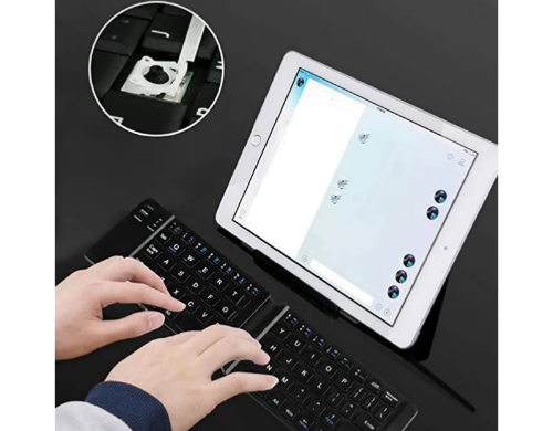 Delarsy Two-Fold Mini Wireless Bluetooth Keyboard