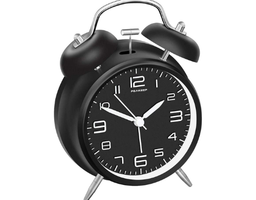 Peakeep 4-inch Twin Bell Alarm Clock