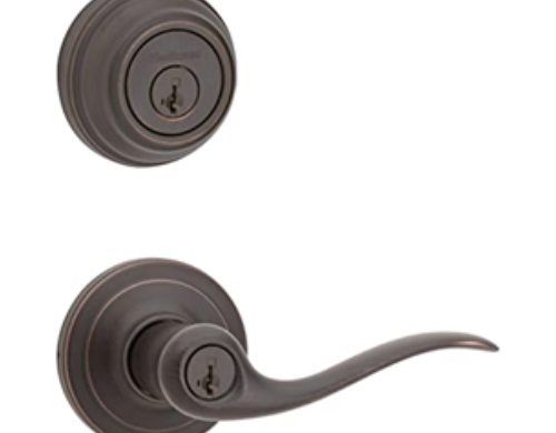 Kwikset 991 Tustin Entry Lever and Single Cylinder Deadbolt