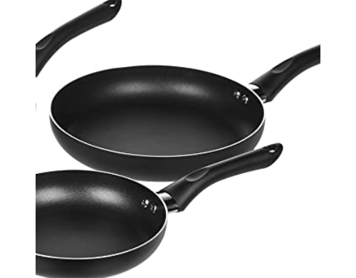 Amazon Basics 3-Piece Nonstick Frying Pan Set