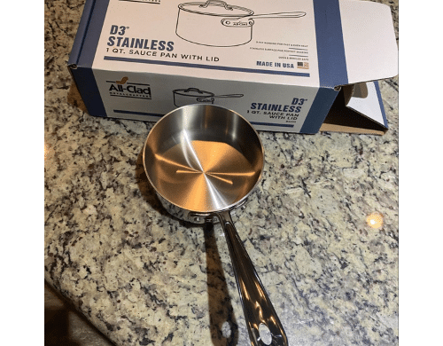  DELUXE Sauce Pan with Lid, 1 Quart Stainless Steel