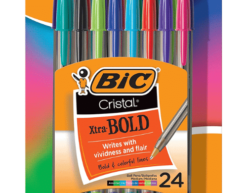 BIC Cristal Xtra Bold Ball Pens - Black, 24 ct - Pay Less Super Markets