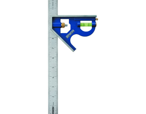 White Arcade Tri Square set Tool 90 Degrees Right Angle Ruler 12