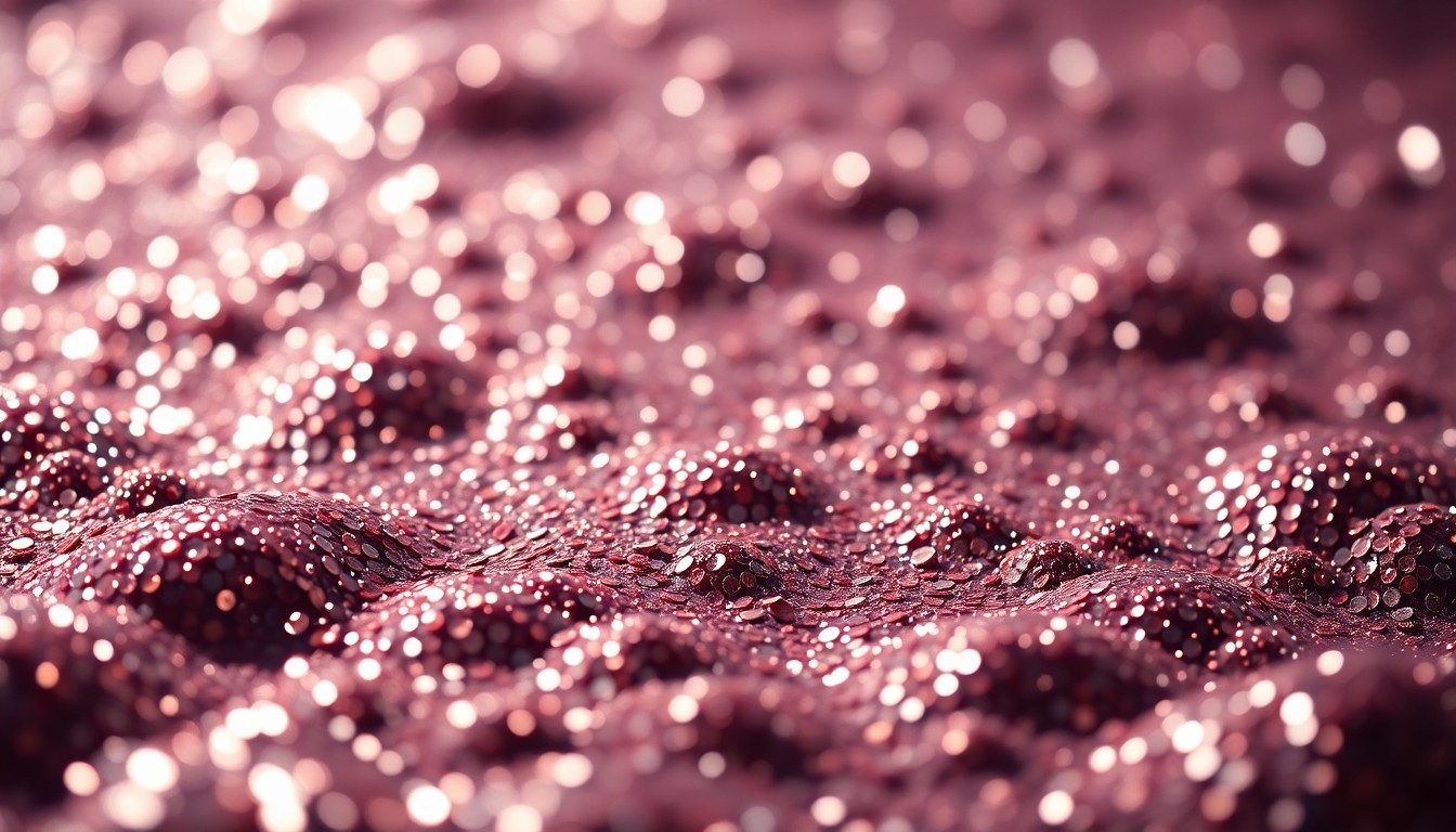 An abstract close-up photograph of shimmering, glittering sequins in dramatic, high-contrast studio lighting, conceptually representing the glamour and legacy of the entertainment industry.