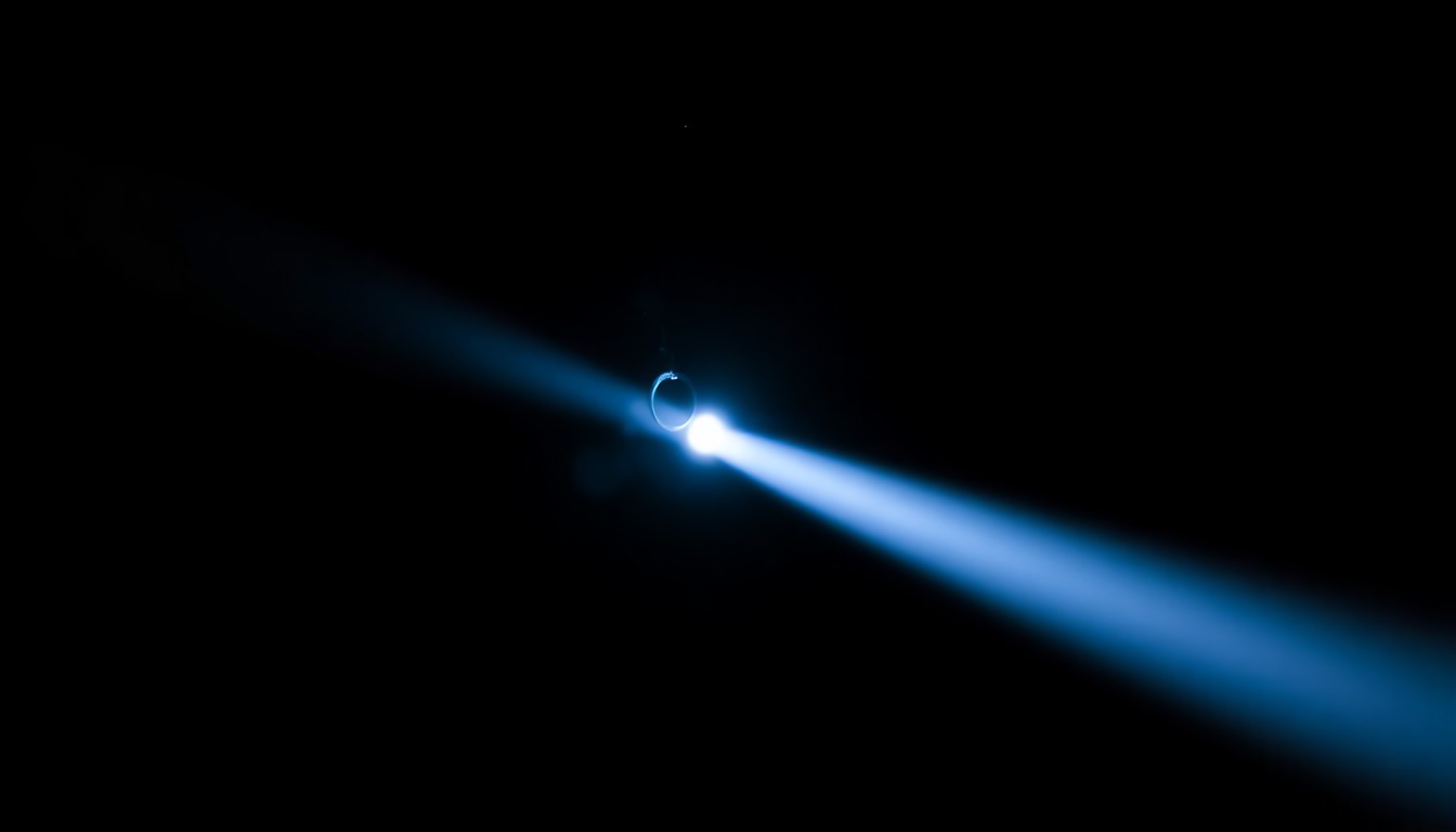 An extreme close-up photograph of a police badge or handcuffs lit by a harsh, direct camera flash against a pitch-black background, conceptually illustrating the gritty, investigative nature of the story about police misconduct.