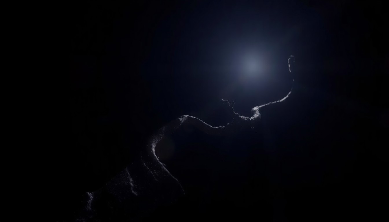 An extreme close-up of a charred, twisted metal object from the basement fire, capturing the stark, gritty aftermath of the incident through dramatic lighting and a minimalist composition.