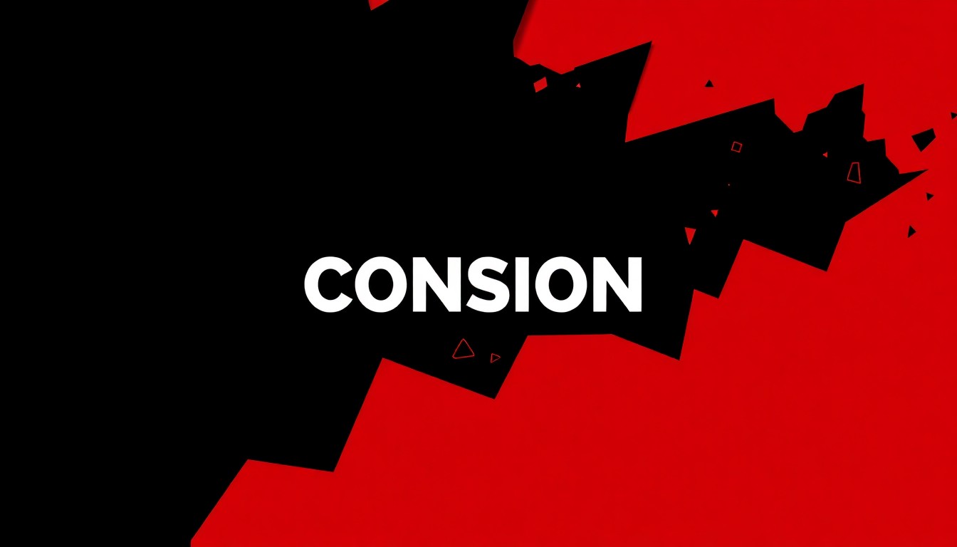 An abstract, minimalist illustration composed of sharp, angular black and red shapes, conveying the dynamic spirit of a dance convention without depicting any specific people or locations.