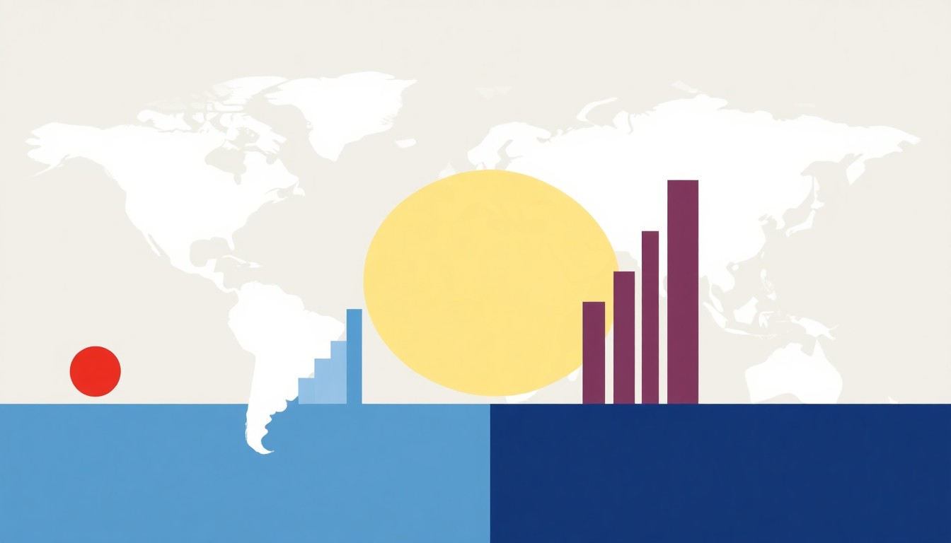 An abstract illustration composed of bold, primary-colored geometric shapes and clean lines, conceptually representing the interconnected global systems and chokepoints that are reshaping market dynamics.