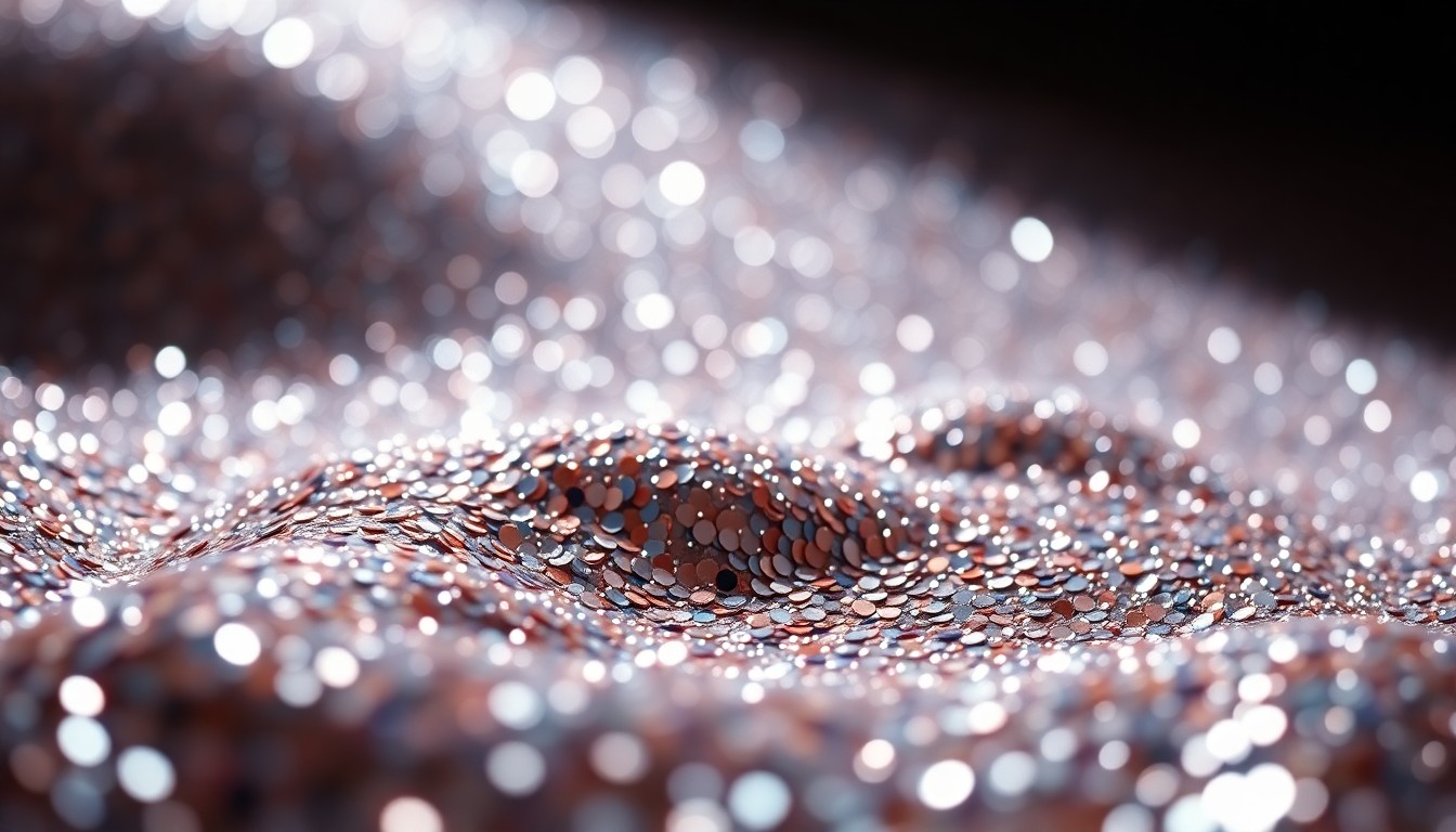 An extreme close-up of shimmering, glittering sequins in high-contrast, glamorous studio lighting, conceptually representing the enduring appeal of timeless children's films.