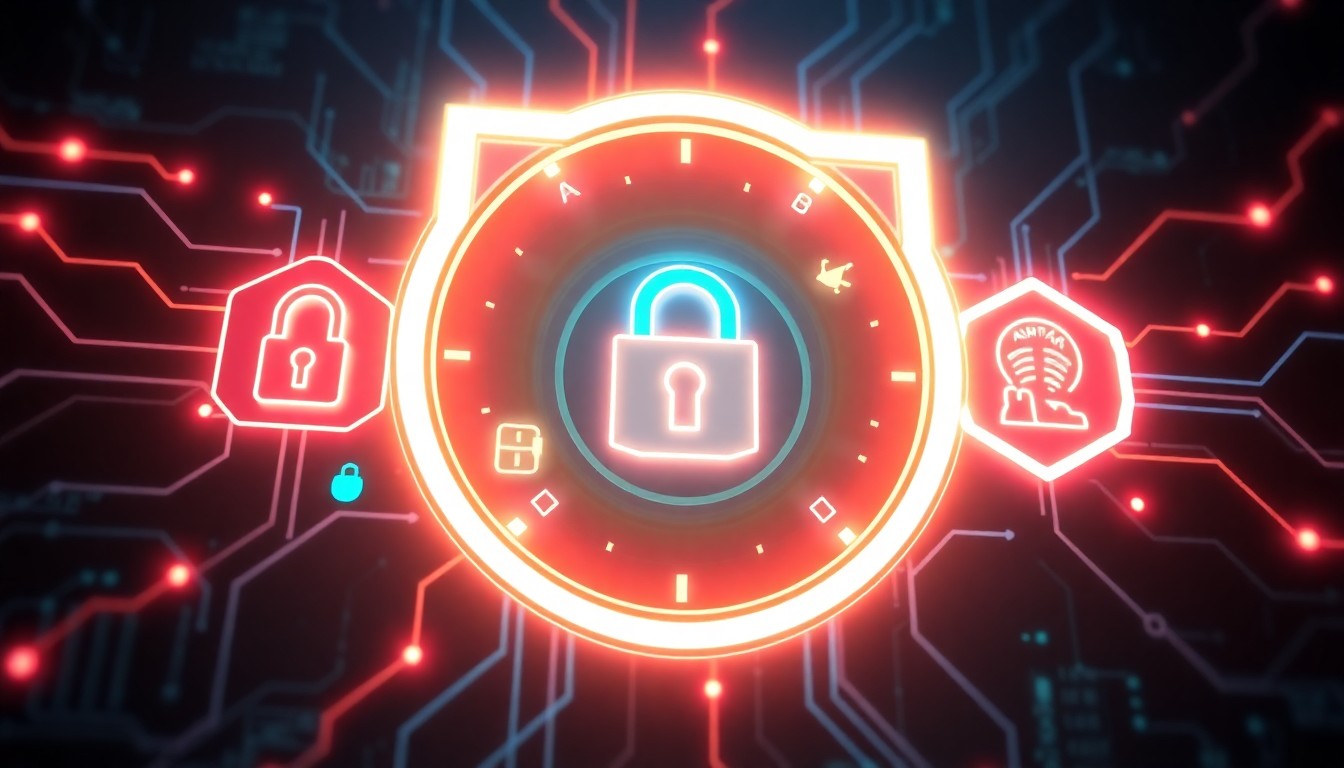 A highly detailed, glowing 3D illustration of various cybersecurity elements, including encrypted data streams, biometric scanners, and virtual identity tokens, conceptually representing the integrated technology platform powering the Scamnetic and VanishID partnership.