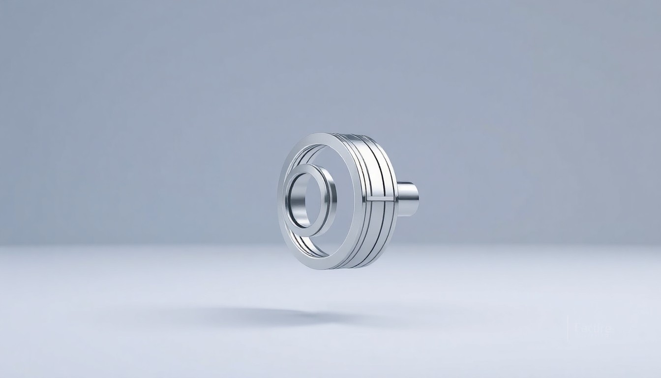 A sleek, metallic medical device component floating against a plain white background, representing the innovative glaucoma treatment technology at the heart of the patent dispute between Sight Sciences and Alcon.