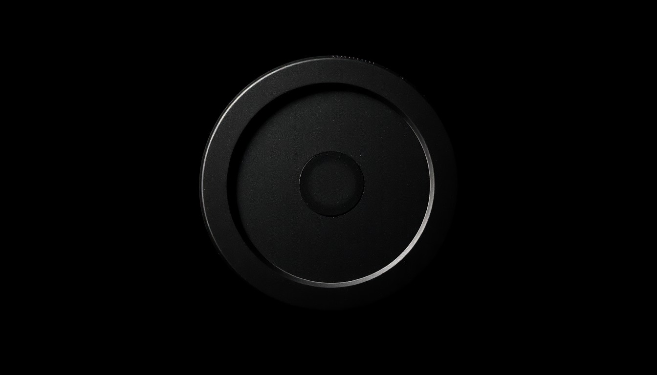 An extreme close-up of a camera lens cap reflecting a bright flash of light, conceptually representing the dangers journalists can face when covering protests and other high-tension situations.