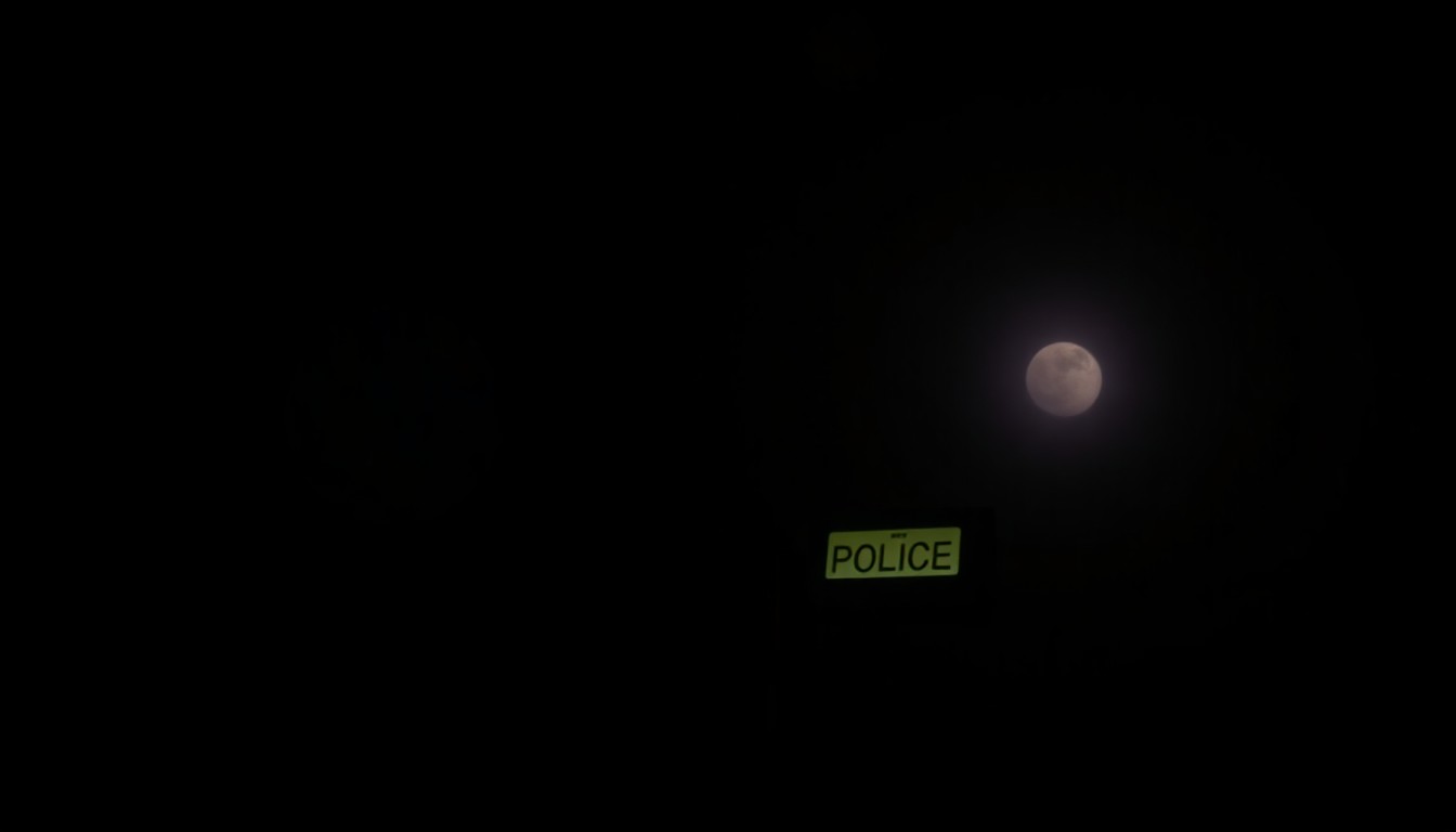 An extreme close-up photograph of a police radio or emergency services equipment, capturing the stark, gritty, and investigative nature of a missing persons case.