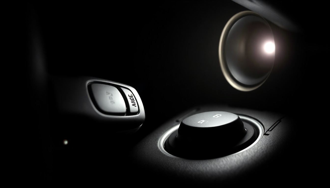 An extreme close-up photograph of a car key and ignition switch against a stark black background, conveying the serious legal implications of a DUI arrest.