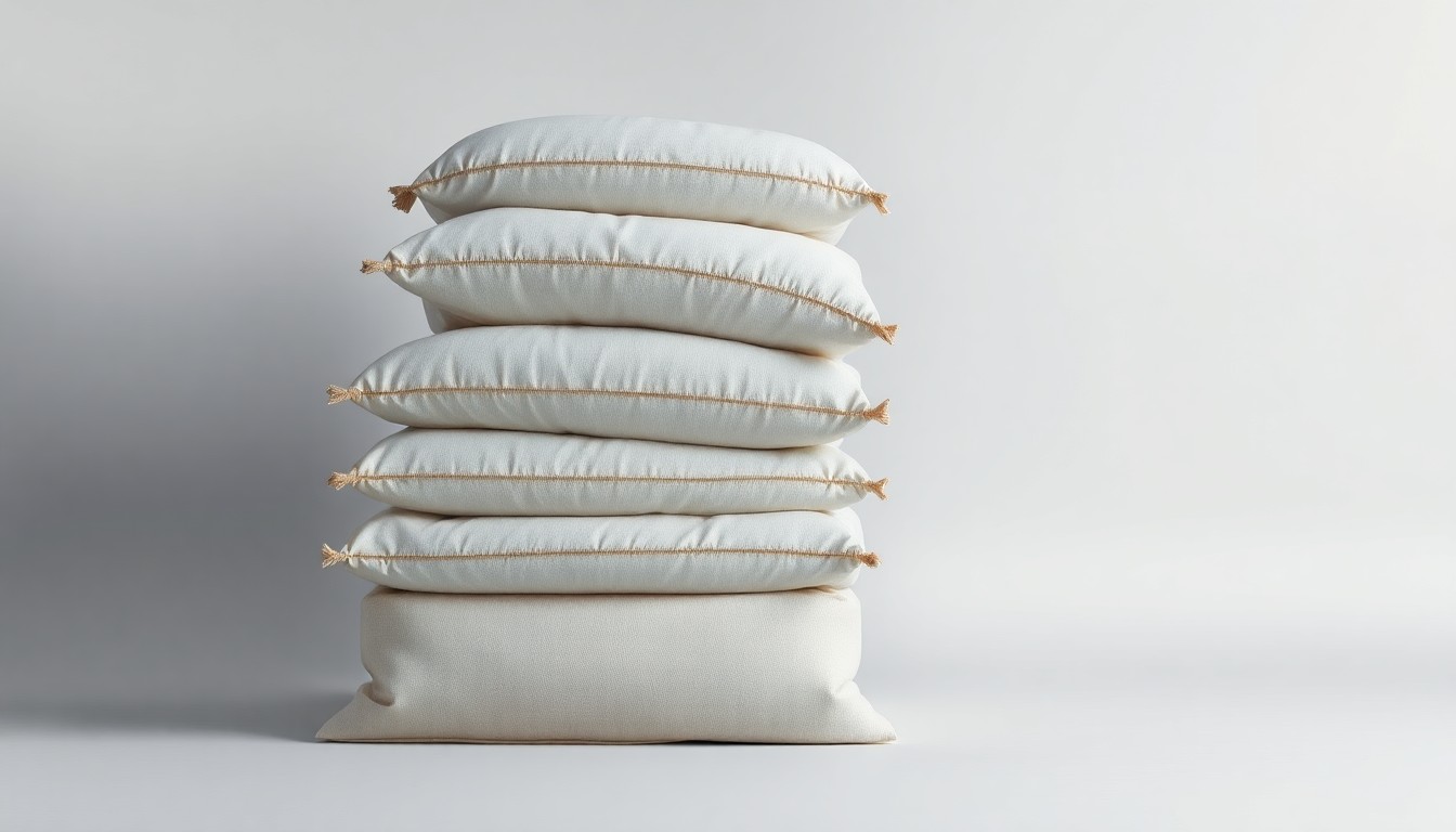 A stack of heavy-duty industrial sacks made from premium, polished materials like woven polypropylene or recycled plastic, arranged elegantly on a clean, monochromatic background and lit with dramatic studio lighting to represent the abstract concepts of industrial packaging, supply chain efficiency, and sustainability.