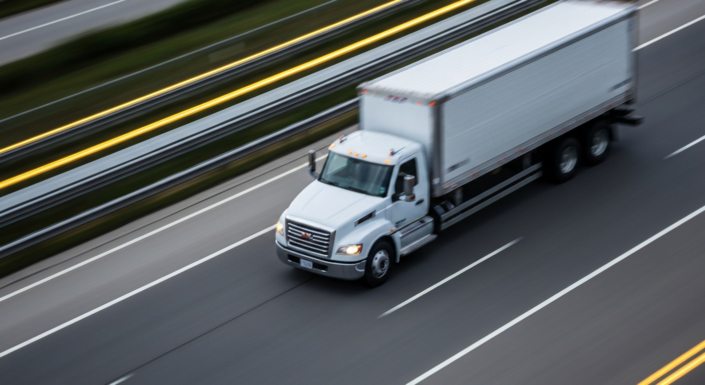 A blurred, abstract photograph of a speeding vehicle, with only streaks of color and light visible, conceptually representing the modern engineering and transportation challenges facing the automotive industry.
