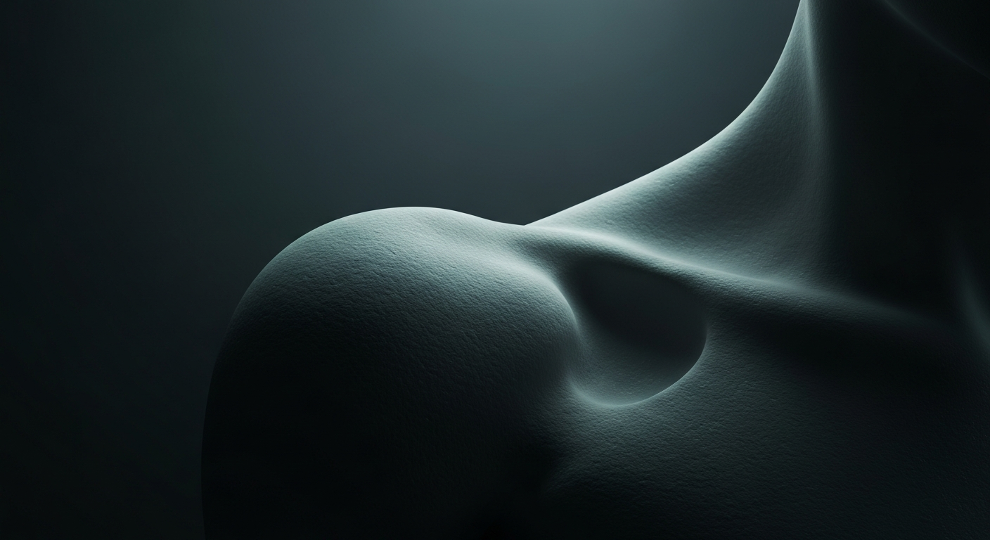 A minimalist design in the style of Keith Haring where a human shoulder joint is defined entirely by vibrant neon lines against a dark background, conceptually illustrating the physical and emotional challenges of Channing Tatum's recovery.