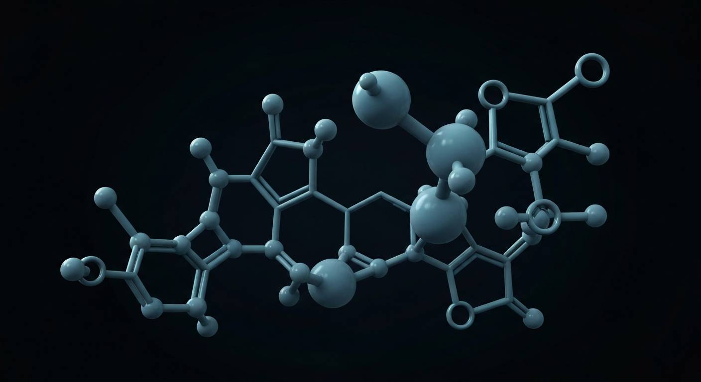 An extreme close-up X-ray image revealing the intricate molecular structure of a new pharmaceutical compound, conceptually representing the potential of a new treatment option.