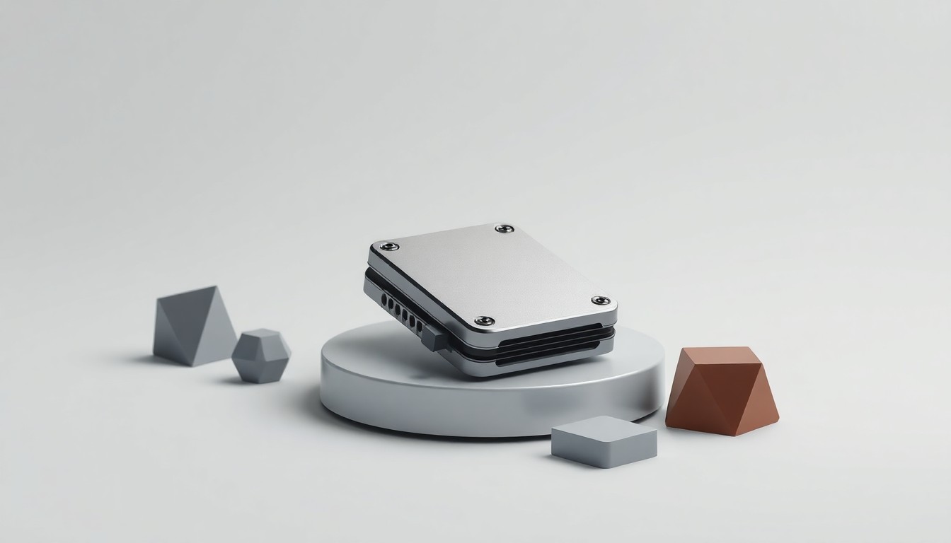 A high-end, photorealistic studio still-life photograph featuring a sleek, metallic autonomous vehicle sensor module resting on a clean, monochromatic background, symbolizing the advanced technology behind self-driving systems.