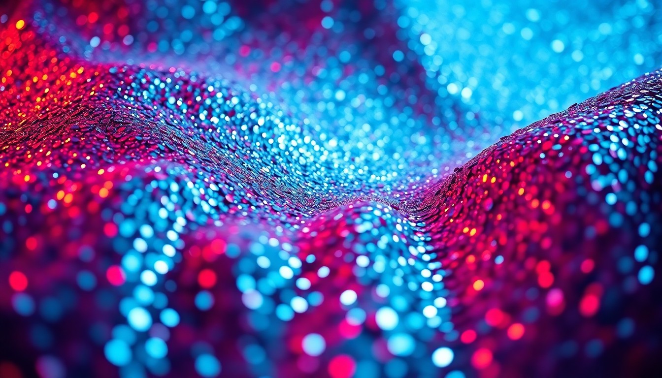 An extreme close-up of shimmering, glittering sequins captured in dramatic, high-contrast studio lighting, conceptually representing the glamour and celebrity culture of the entertainment industry.