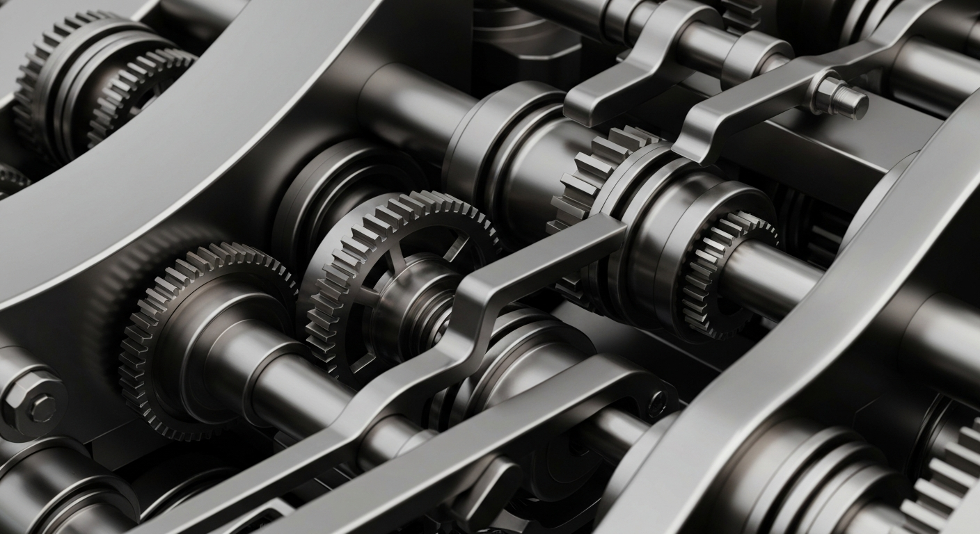 A cinematic close-up of heavy, polished banking machinery and mechanisms, conveying a sense of institutional stability and the tangible infrastructure that underpins the financial industry.