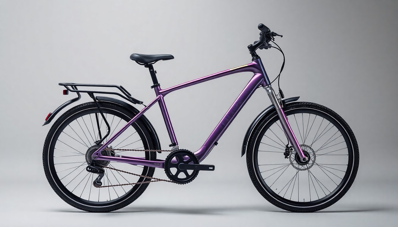 A sleek, metallic electric bicycle frame in a bold, primary color against a clean, monochromatic background, using dramatic studio lighting and deep shadows to represent the premium design and innovation of the new Also electric bike.