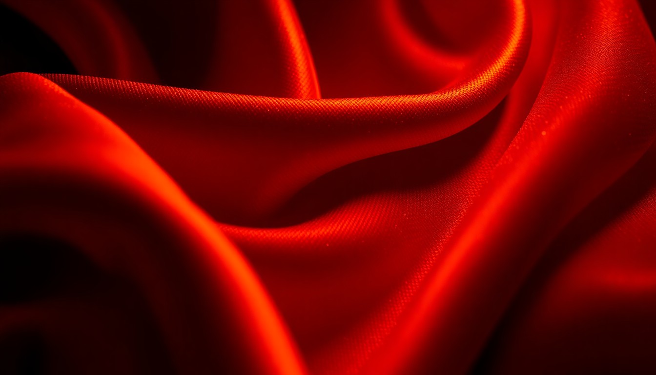 An extreme close-up photograph of a rich, velvety fabric texture illuminated by dramatic studio lighting, creating a sense of luxury and glamour.