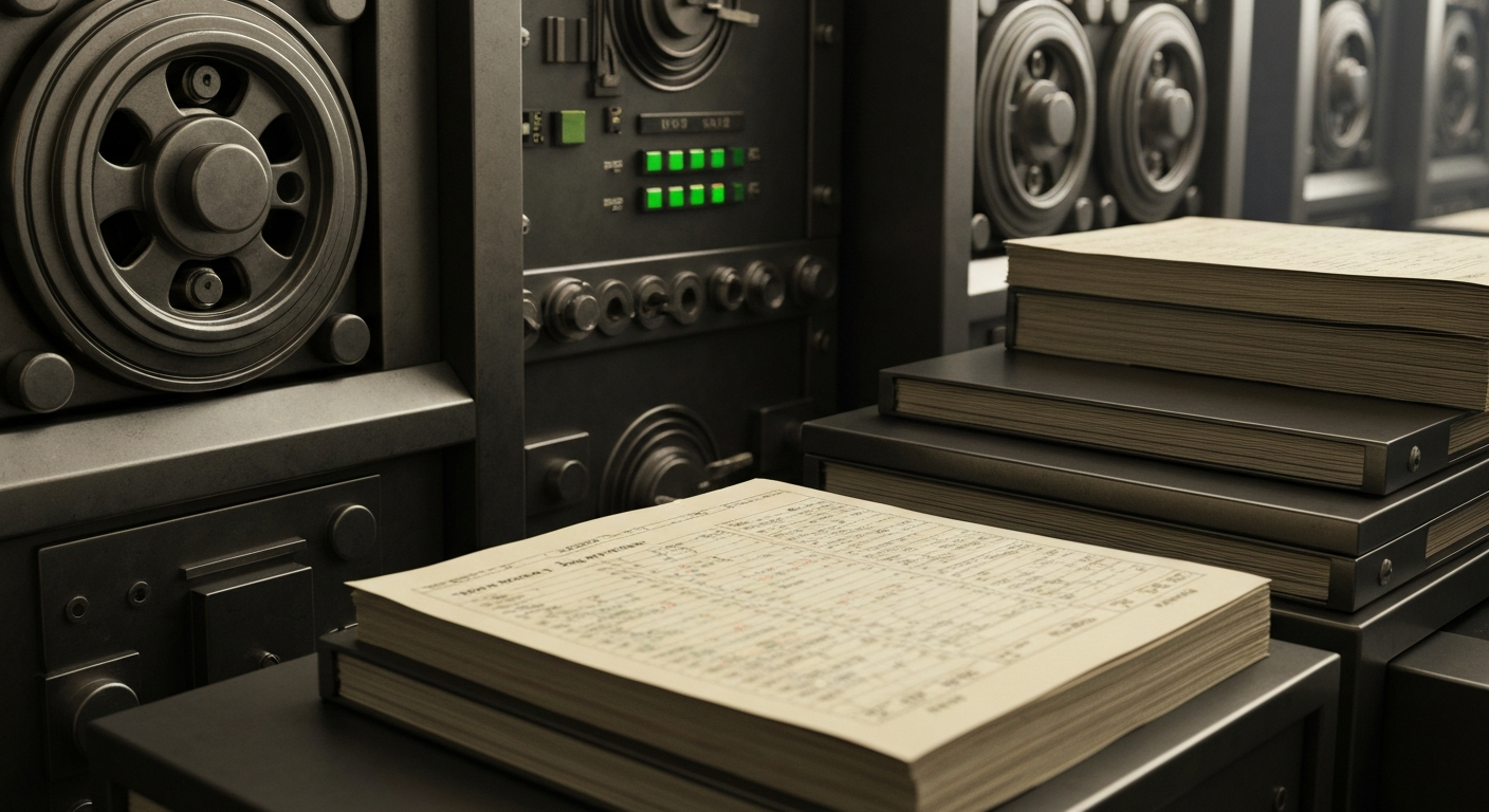 A cinematic close-up of complex financial machinery and equipment, representing the heavy, physical nature of the biotech industry's capital requirements.