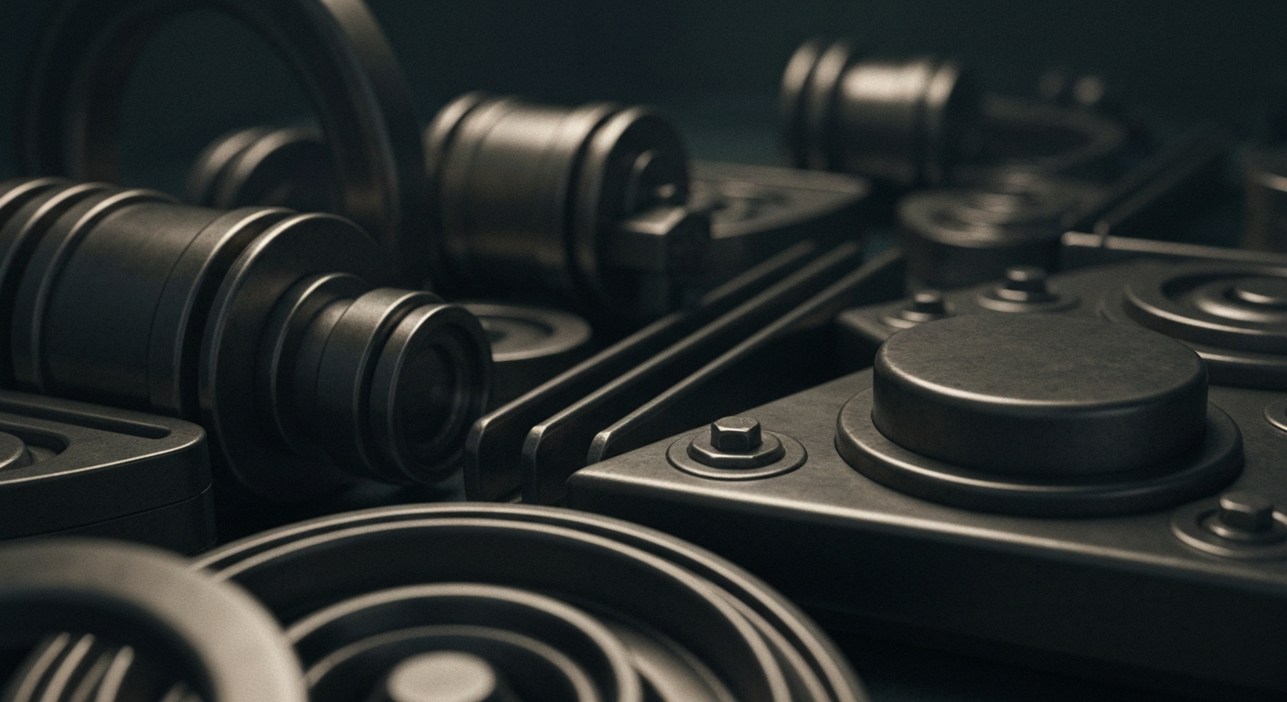 A highly detailed, black-and-white macro photograph of the intricate components and machinery that make up a cybersecurity platform, conveying a sense of the robust infrastructure required to safeguard against digital threats.