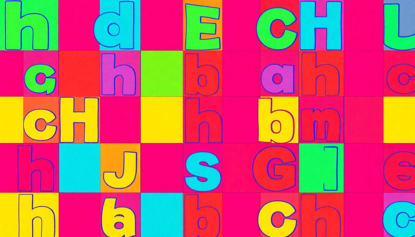 A brightly colored, high-contrast silkscreen print of a single, iconic alphabet block repeated in a tight grid pattern, conceptually representing the expansion of early childhood education resources in the community.