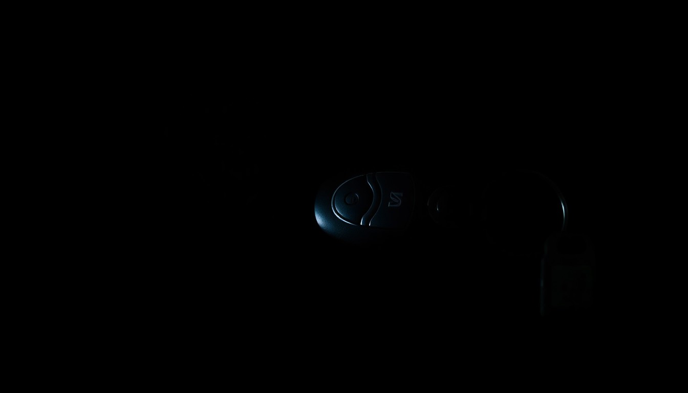 An extreme close-up photograph of a car key, its metallic surface reflecting the harsh light of the camera flash, conveying the urgency and intensity of the search for a missing teenager.