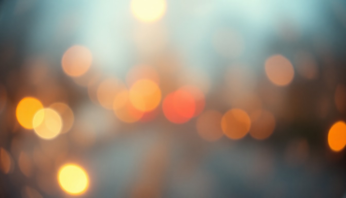 An abstract, impressionistic image composed of soft, blurred pools of warm color and light, evoking the atmospheric, dreamlike quality of classic American poetry.