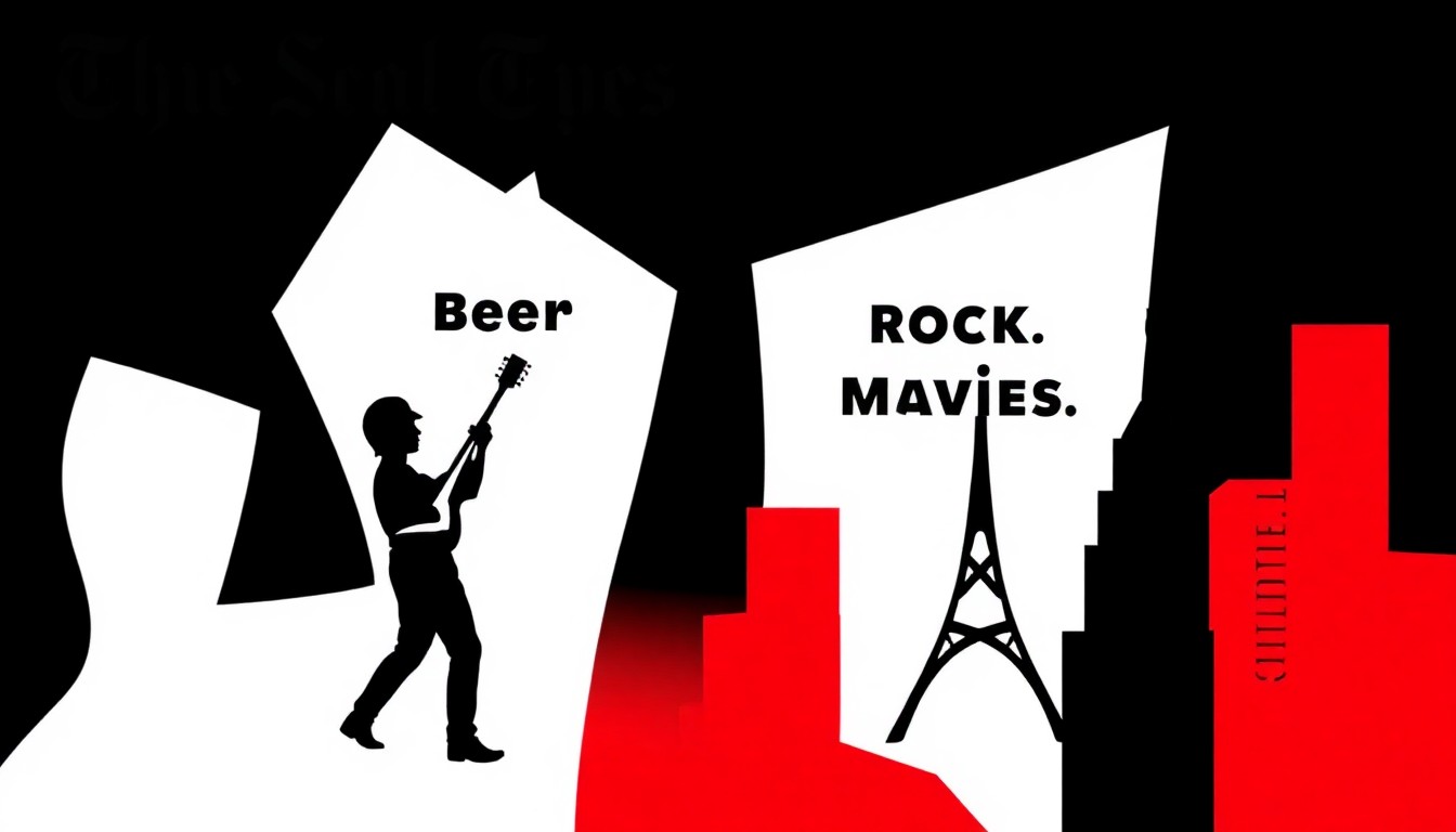 A minimalist, abstract illustration featuring bold, jagged shapes and silhouettes in high-contrast colors, representing the four themed groups of words in the NYT Connections puzzle.