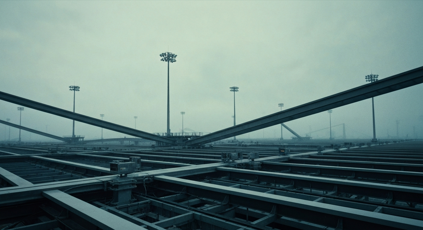 An extreme close-up of intricate, metallic banking machinery and equipment, conveying the tangible weight and security of the global financial system.
