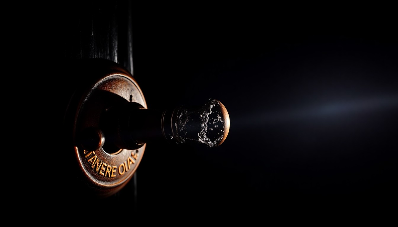 An extreme close-up photograph of a charred and twisted metal door handle, conceptually illustrating the destruction caused by the apartment fire.