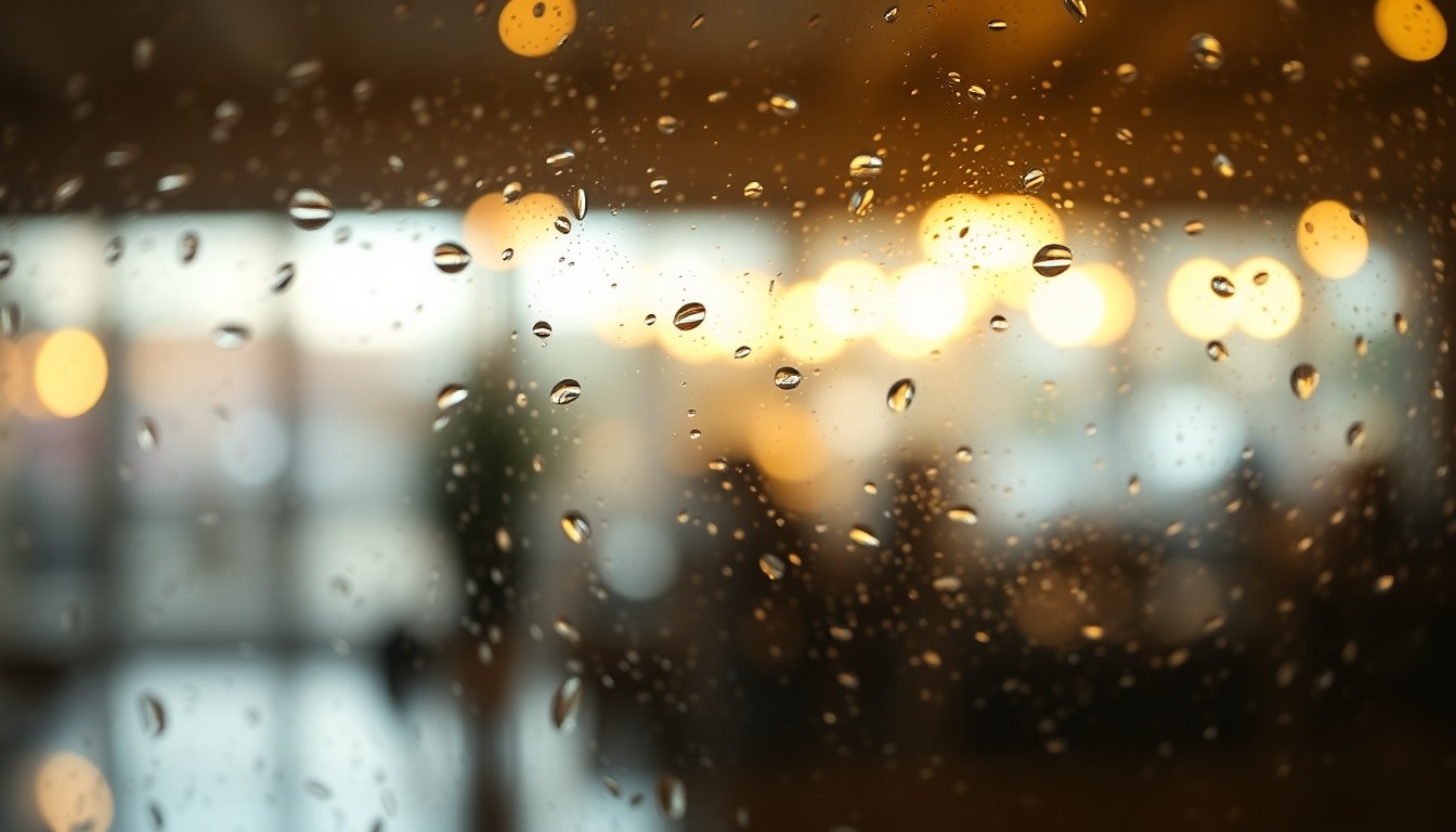 An abstract, impressionistic scene of soft, blurred shapes in warm hues of yellow, orange, and red, conveying a sense of community, comfort, and optimism.