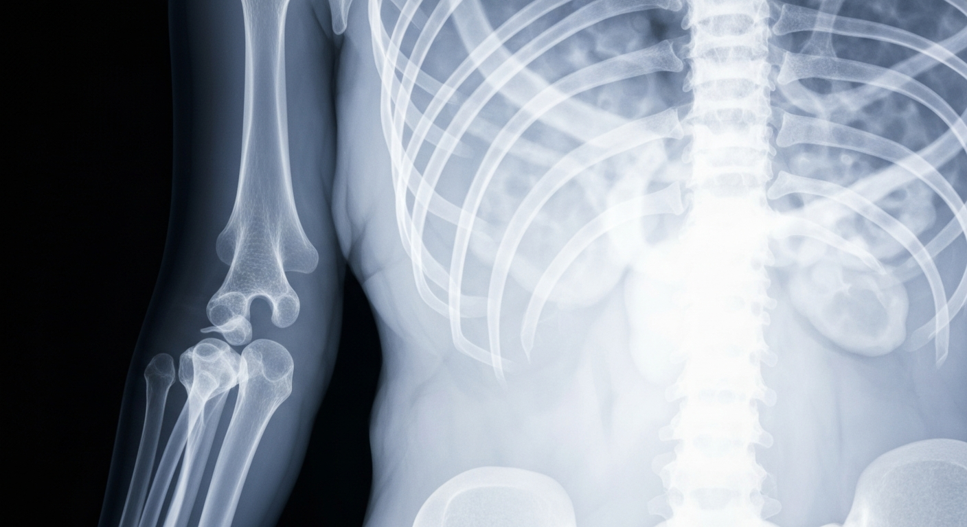A ghostly, translucent X-ray image of a flea, its delicate internal structure visible against a dark background, conceptually representing the spread of flea-borne typhus in the local community.