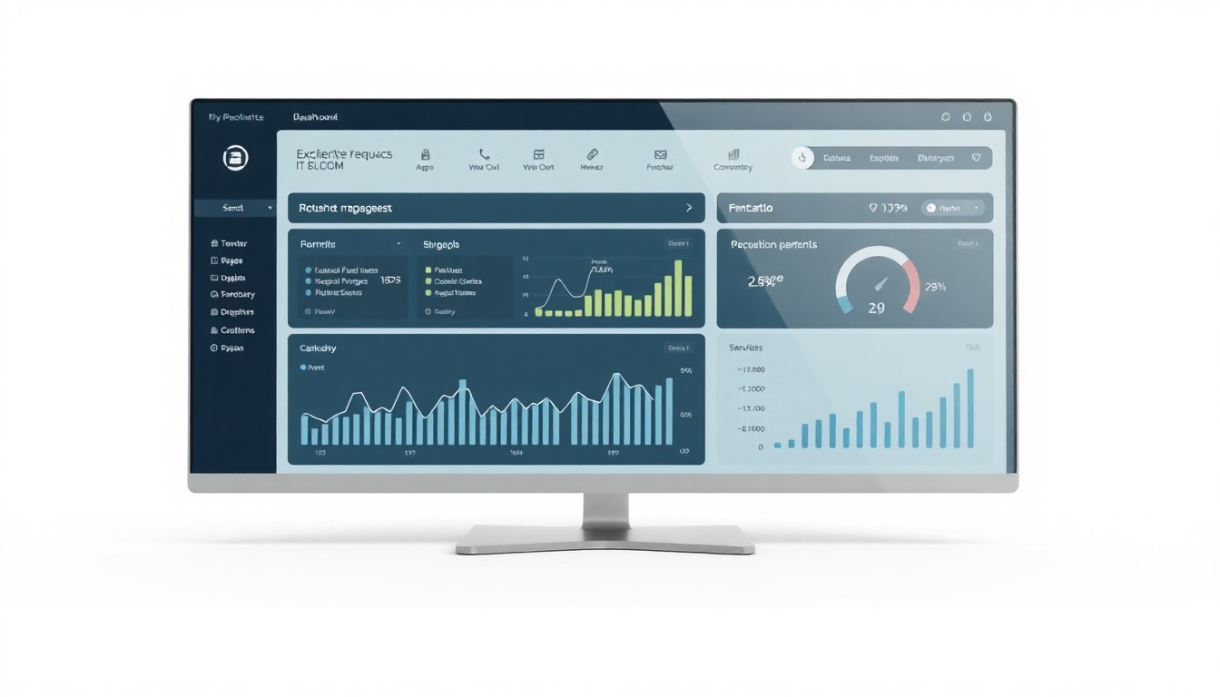 An extreme close-up view of a minimalist, high-tech digital interface with clean lines, muted colors, and subtle metallic accents, conceptually representing the user-friendly design of the new public records request system.
