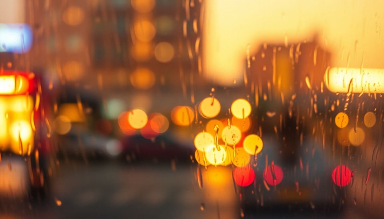 An abstract, out-of-focus image featuring blurred shapes and pools of warm, muted colors, conceptually representing the collaborative efforts of Omaha's nonprofit community to drive positive change.