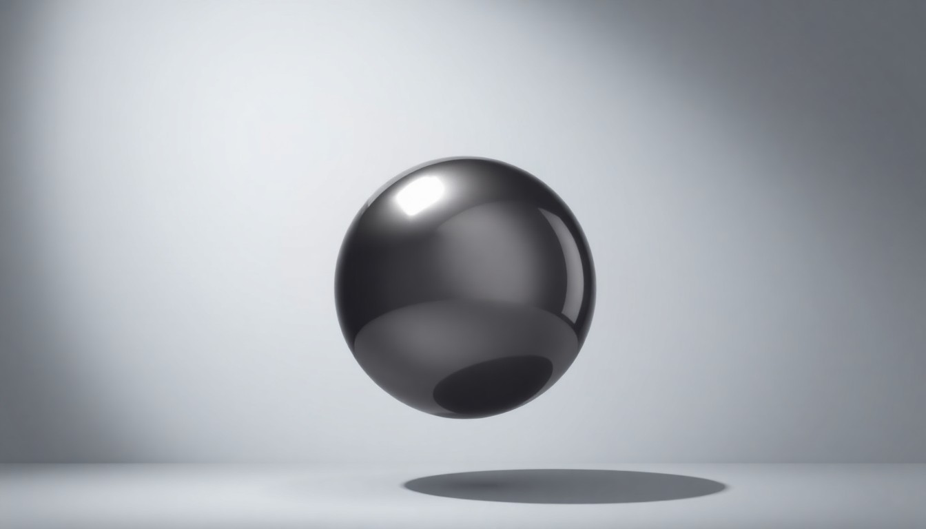 A highly reflective, geometric metal object floating on a plain white background, casting dramatic shadows to symbolize the abstract corporate issues at the heart of the Apollo Global Management lawsuit.