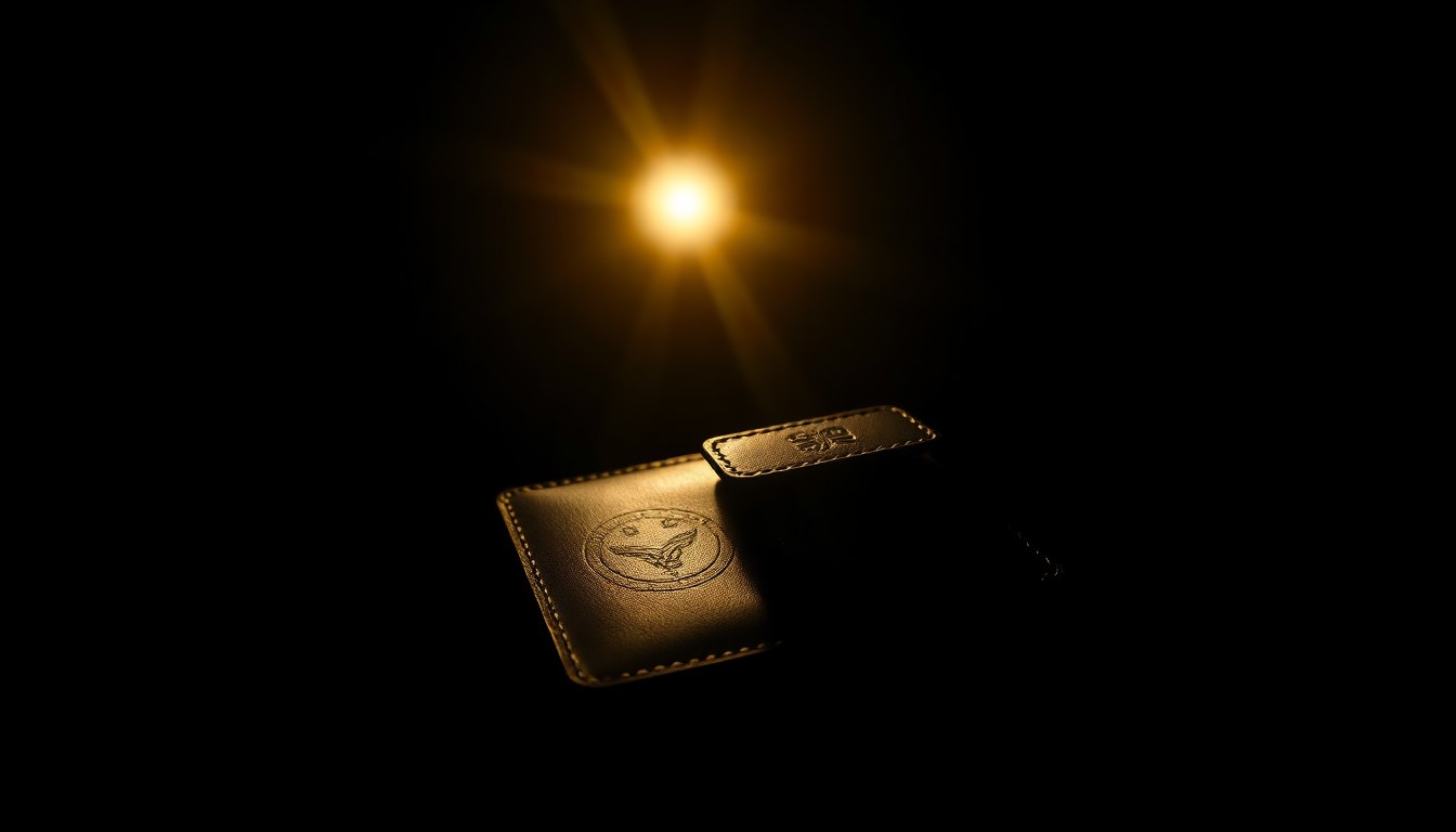 An extreme close-up photograph of a crumpled wallet against a stark black background, conceptually representing the uncovering of a human trafficking operation through a routine theft investigation.