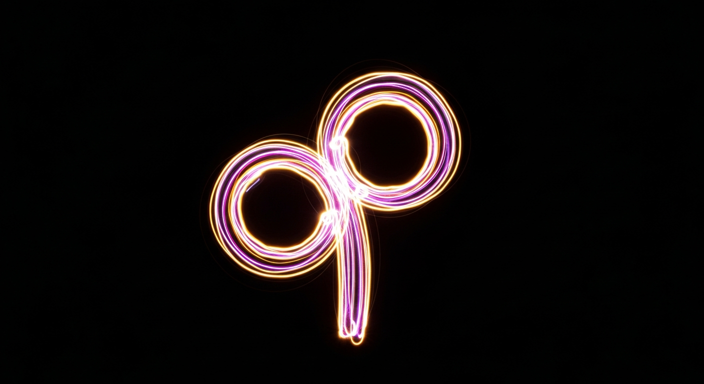 A vibrant, glowing neon outline of a medical symbol, conceptually representing the energetic spirit of a community-focused nonprofit summit.