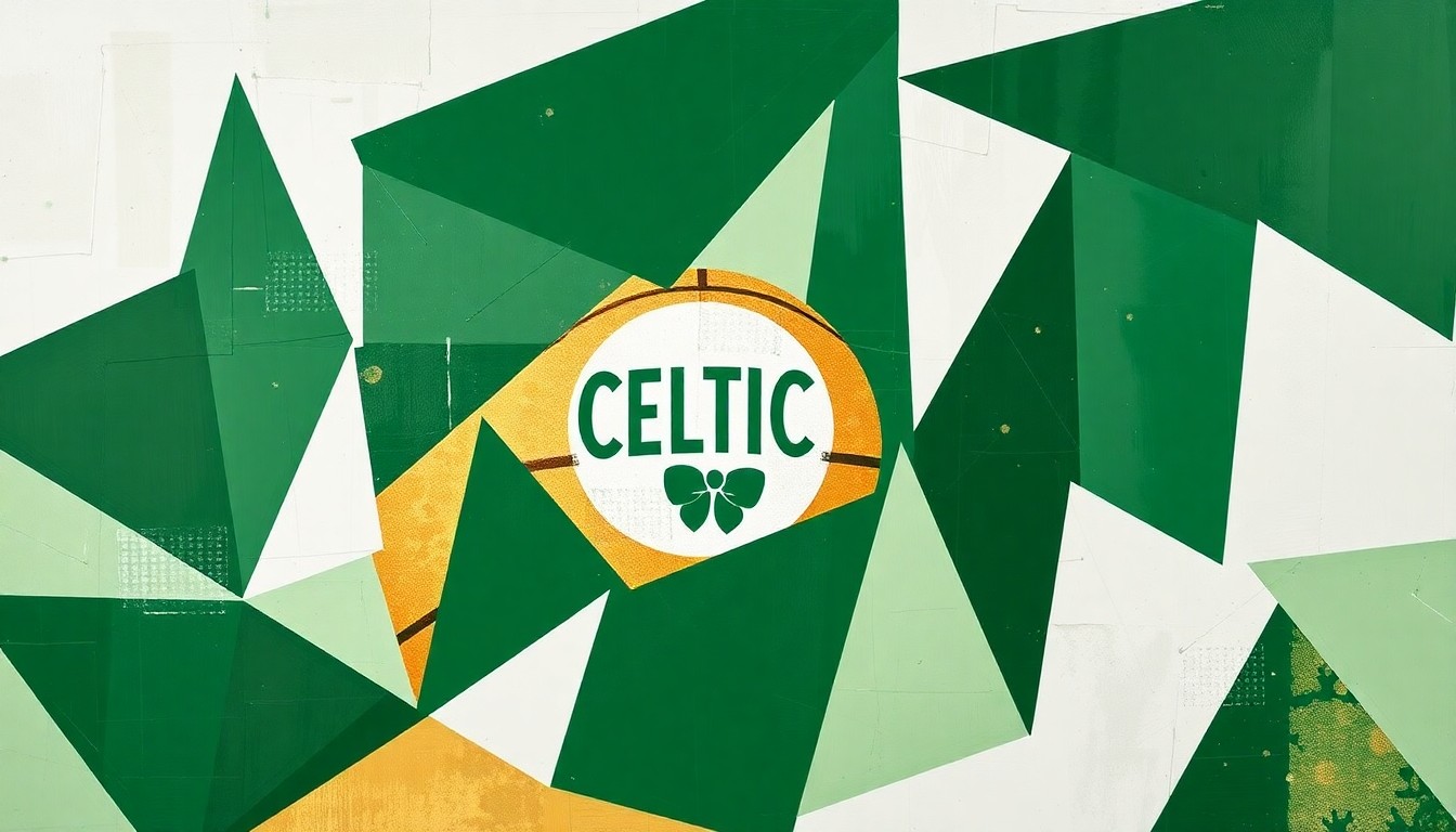 Ilustrasi kolaborasi Jaylen Brown dan Jayson Tatum dalam warna cerah